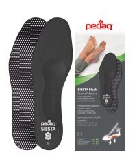 pedag Siesta black mit stützenden Fußbett, Flexible Schuheinlagen