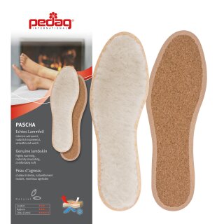 pedag Pascha Winter Lammfelleinlagen mit Natur Korkboden Gr. 46 EU