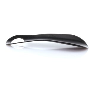 Metall Schuhanzieher 12,5cm, Pulverlack mit gr. Lochung SCHWARZ