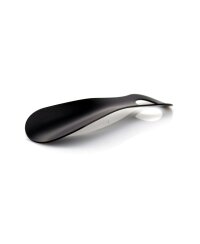 Metall Schuhanzieher 12,5cm, Pulverlack mit gr. Lochung SCHWARZ