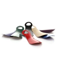 Metall Schuhanzieher 12,5cm, Pulverlack mit gr. Lochung SCHWARZ