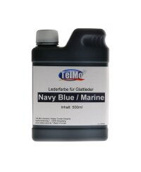 Hochwertige Lederfarbe für Glattleder und Kunstleder 500ml + Reiniger zur Vorbehandlung Marineblau