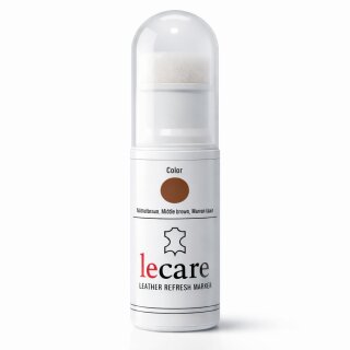 LeCare Sohlenrandfarbe mittelbraun, 25 ml Flasche mit Schwammaufträger
