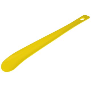 Schuhlöffel aus Kunststoff mit Lochung Gelb ca. 35cm