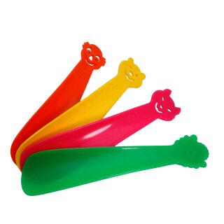 4er Pack Schuhanzieher Schuhlöffel  ideal für Kinder 18cm Farbauswahl