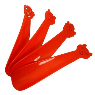 4er Pack Schuhanzieher Schuhlöffel  ideal für Kinder 18cm Orange