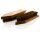 Schmutzbürste (Holz) braun lackiert, Griffkehle und Kokosfasern braun