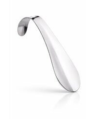 Metall Schuhanzieher 15cm, verchromt, Lochung + Haken