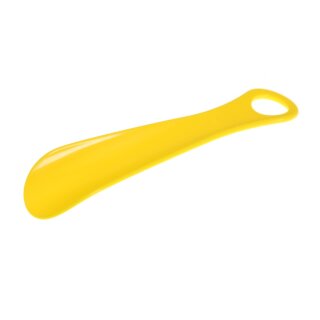 Gelb - Schuhlöffel Schuhanzieher aus Kunststoff mit großer Lochung verschiedene Farben