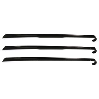 3er Set Schuhanzieher, Schwarz, Schuhlöffel Kunststoff ca. 65cm