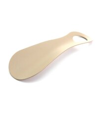 Metall Schuhanzieher 12,5cm, Pulverlack mit gr. Lochung BEIGE