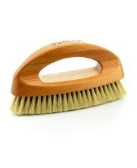 TelMo® handveredelte Rosshaar-Glanzbürste deluxe dunkles Rosshaar