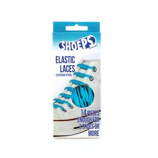 Shoeps Elastic Schnürsenkel in Aqua Blue