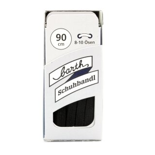 barth 6 mm Schmale flache Schn&uuml;rsenkel sehr strapazierf&auml;hig 90cm 038-Schwarz