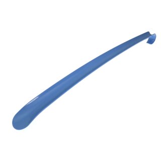 Schuhlöffel, Schuhanzieher, Kunststoff mit Haken in verschiedenen Farben lieferbar ca. 50cm Hellblau